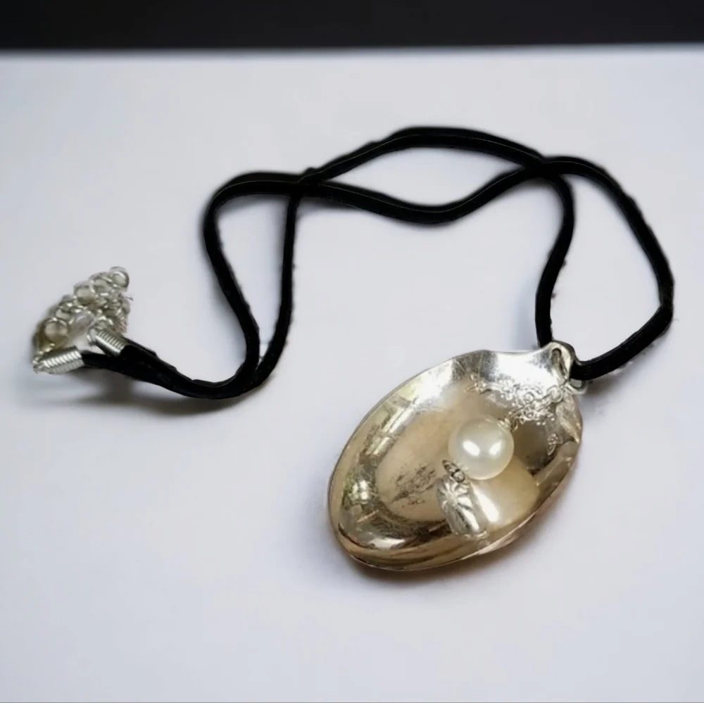 NWT Repurposed Hand Crafted Vintage Spoon Pendant Necklace